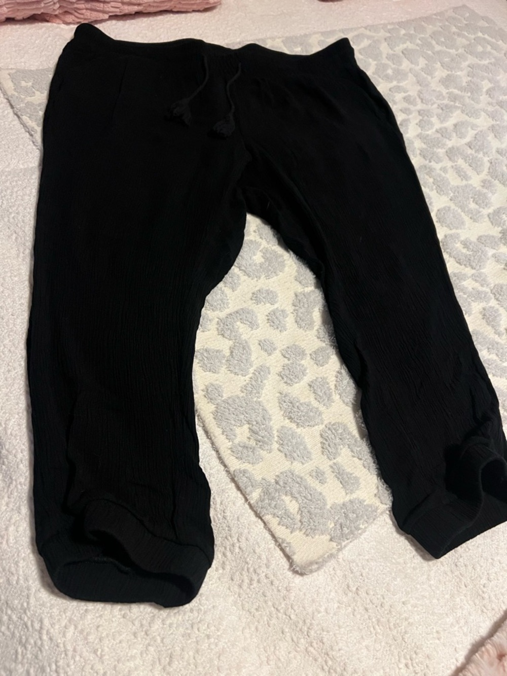 torrid Black Pull-On Jogger Pants, gauze fabric